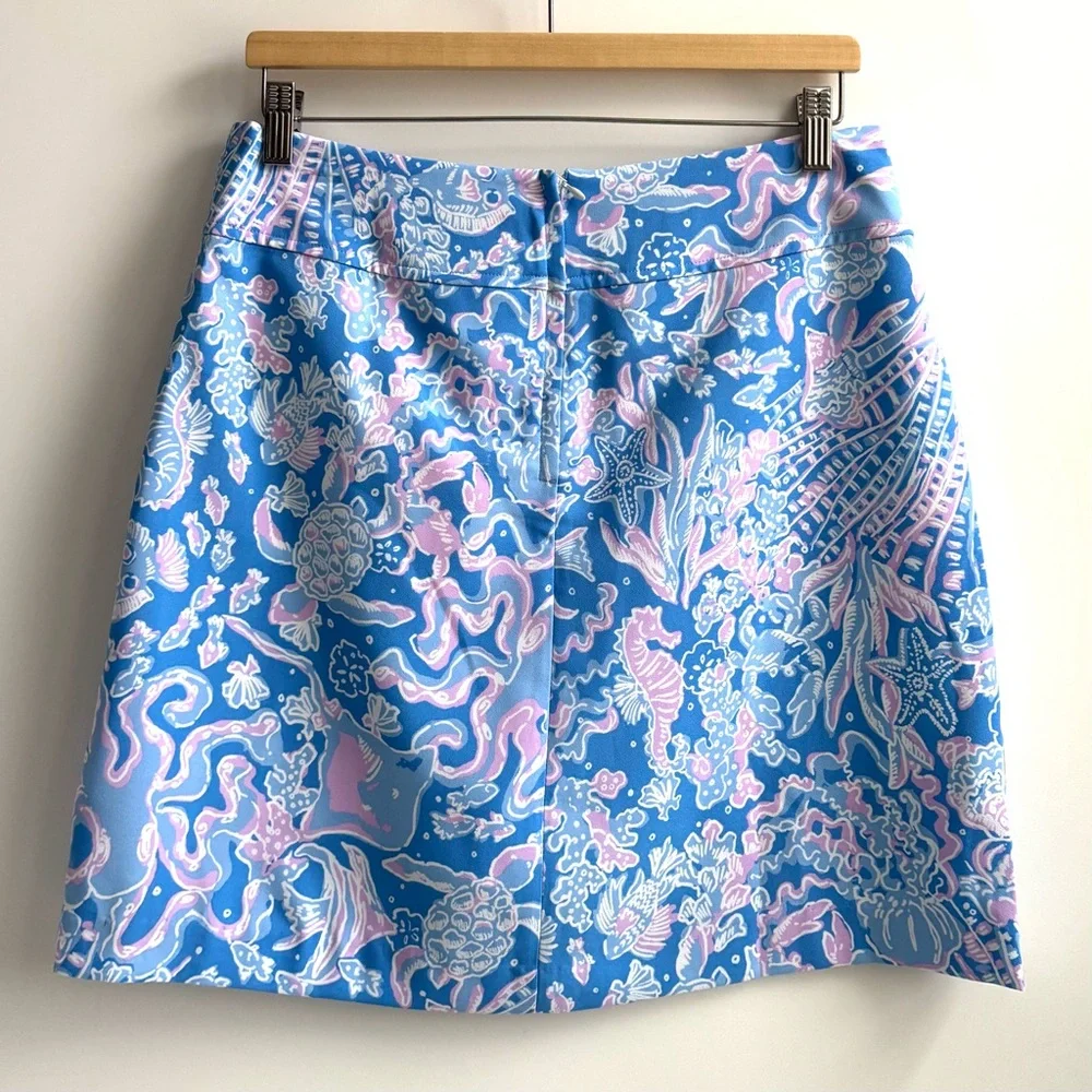 Lilly Pulitzer Jonas Skort Skirt Boca Blue Sea What I Sea Size 8